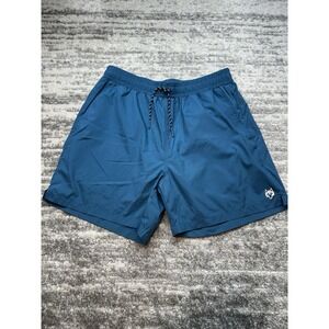 Greyson Shorts Mens Large Golf Lined Athletic Drawstring Gym Wolf Logo Pockets